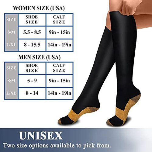 Amazon cross-border solid color sports compression socks, stockings, elastic socks, copper ion compression socks, outdoor cycling socks