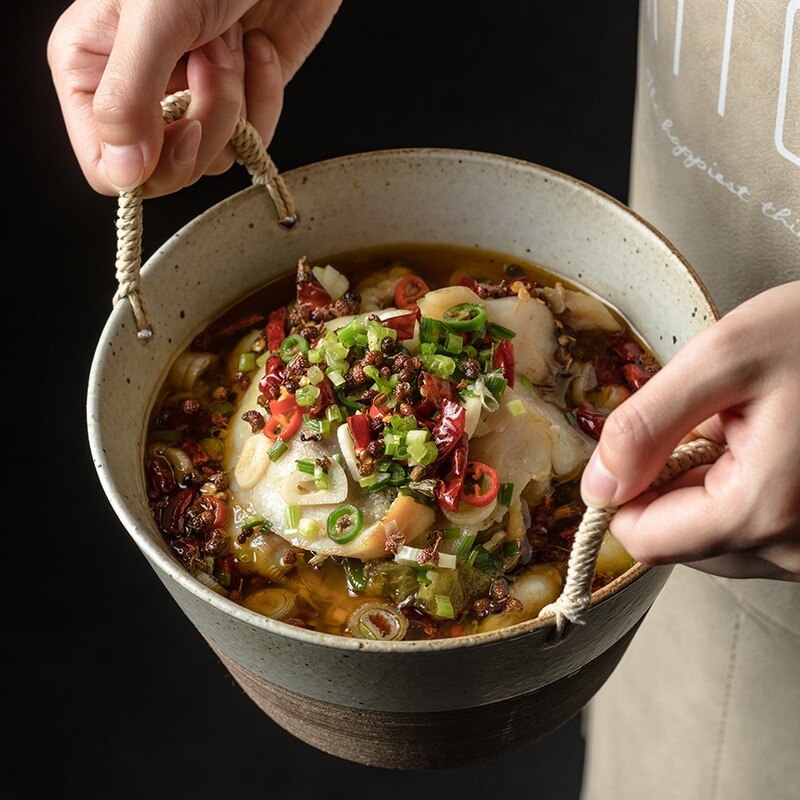 Scandinavian Japanese Ceramic Plate Dinner Plate Creative Tableware Dish Plate Household Ins Style Dish Deep Plate Stoneware Rice Bowl