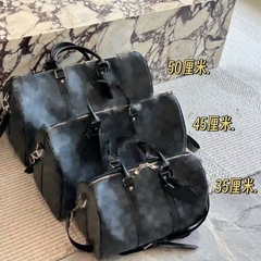 老花波士顿黑武士枕头包keepall男士手提单肩斜挎包大容量健身包