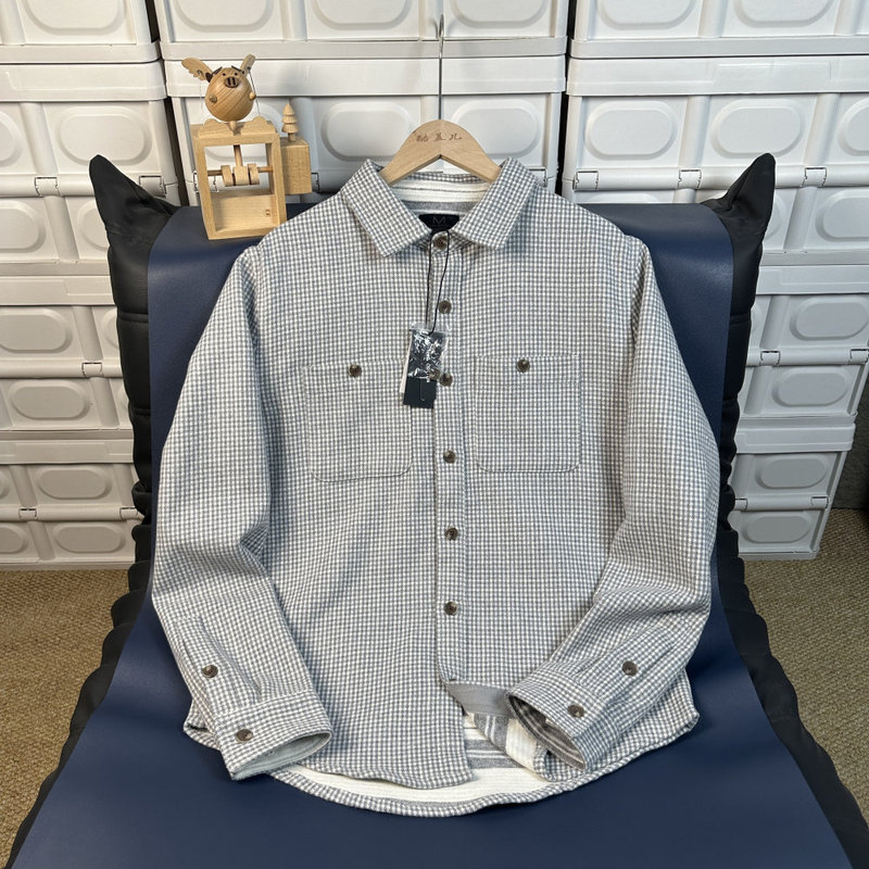 American-style, all-cotton, double-brushed flannel, autumn/winter men's houndstooth casual long-sleeve shirt jacket American-style, all-cotton, double-brushed flannel, autumn/winter men's houndstooth casual long-sleeve shirt jacket