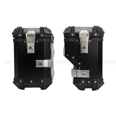 Motorcycle trunk | Motorcycle Tail Box Aluminum - 35l-right-side-underseat-luggage-box-black