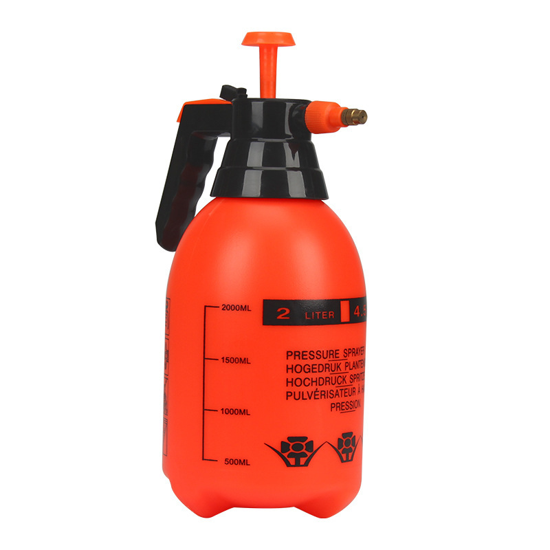 Plástico 2 litros capacidad regadera manual neumática spray olla al por mayor
