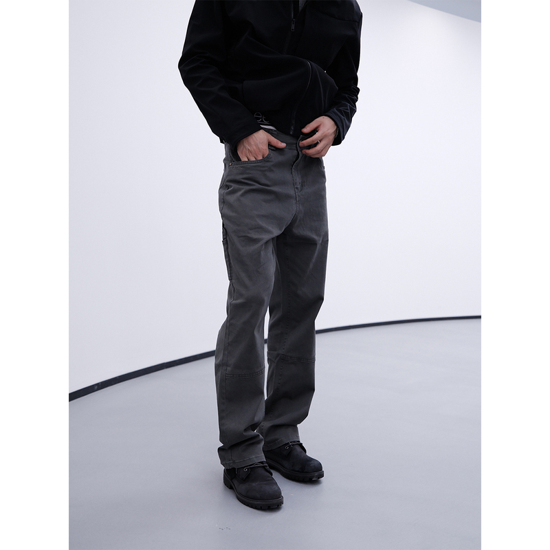 American-Style Straight-Leg Casual Pants with Three-Dimensional Tailoring, Lumberjack Stretch Long Pants, Loose Basic Men's Pants for Commuting