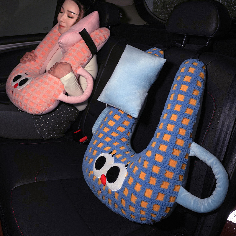 Cute Children's Car Pillow, Long-Distance Sedentary Sleeping Pillow, Side Sleeping Anti-Collision Sleeping Pillow, Car Neck Pillow, Multi-Functional