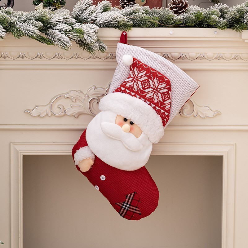クリスマス装飾用品サンタクロース子供靴下クリスマスツリーペンダントクリスマス靴下プレゼント袋趙之李|undefined
