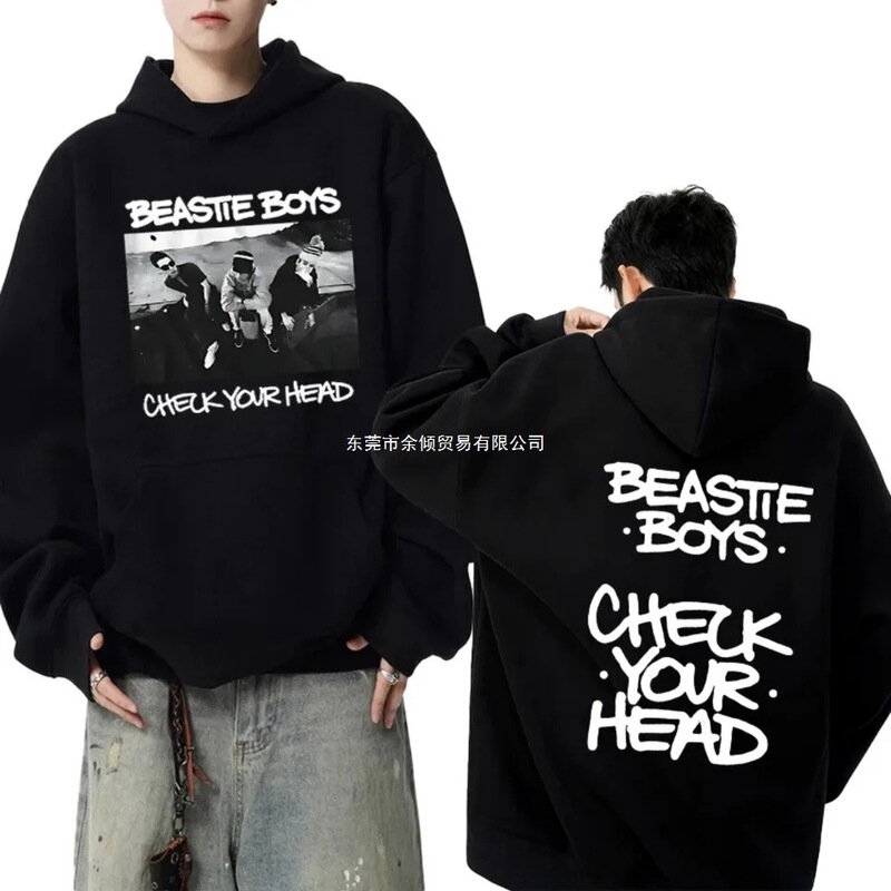 Rock Beast Boy Check Your Head Album Double-Sided Printed Sweatshirt Men Women Vintage Punk Streetwear