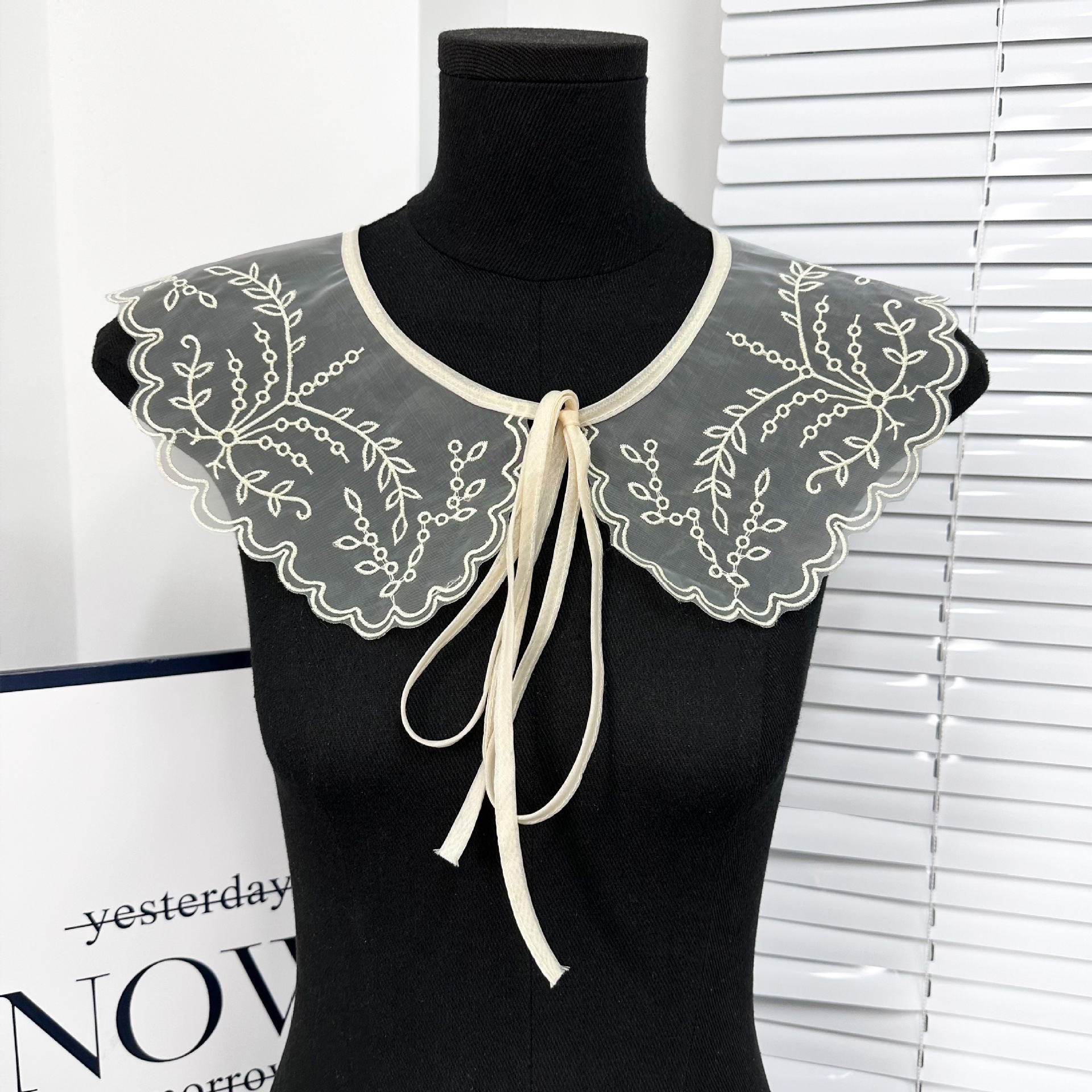 Verano vestido pequeño collar falso chaleco niño collar de encaje decoración multifuncional collar arco collar lazo image 8