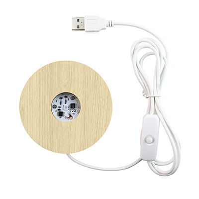 lámpara de noche LED lámpara de bola de cristal base DIY artesanía base lámpara de noche madera sólida base luminosa artesanía de madera