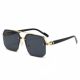 2025 Cross-border Hot Double-beam Square Sunglasses European and American Style Simple Half-frame Aviator Fashion Sunglasses for Men and Women