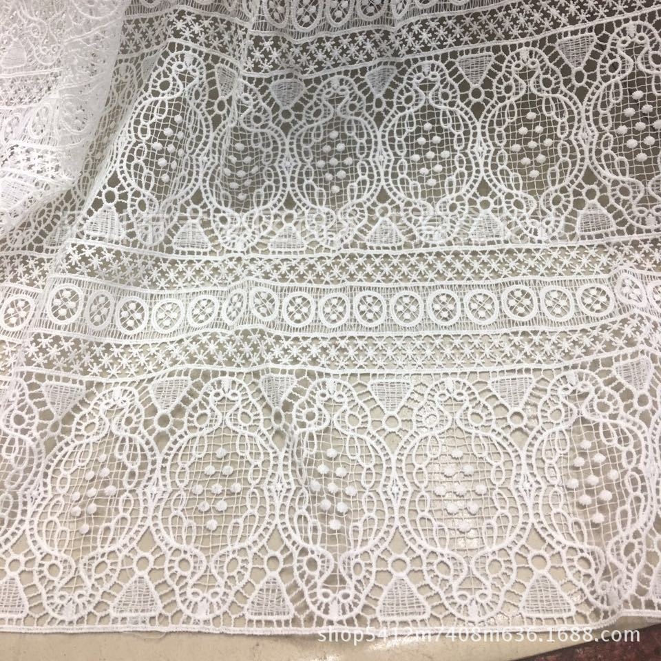 厂家直销新款水溶刺绣花边时尚女装连衣裙面料镶边蕾丝蕾丝边婚纱