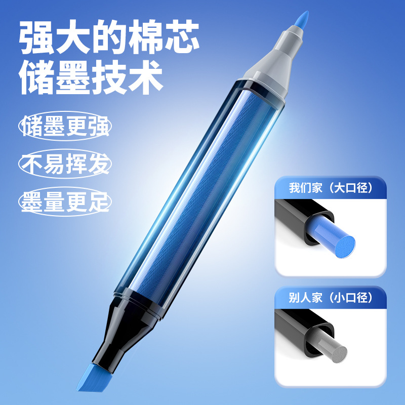 Delikemark pluma de doble cabeza pluma de acuarela aceitosa original conjunto especial para niños dibujo a mano animación arte