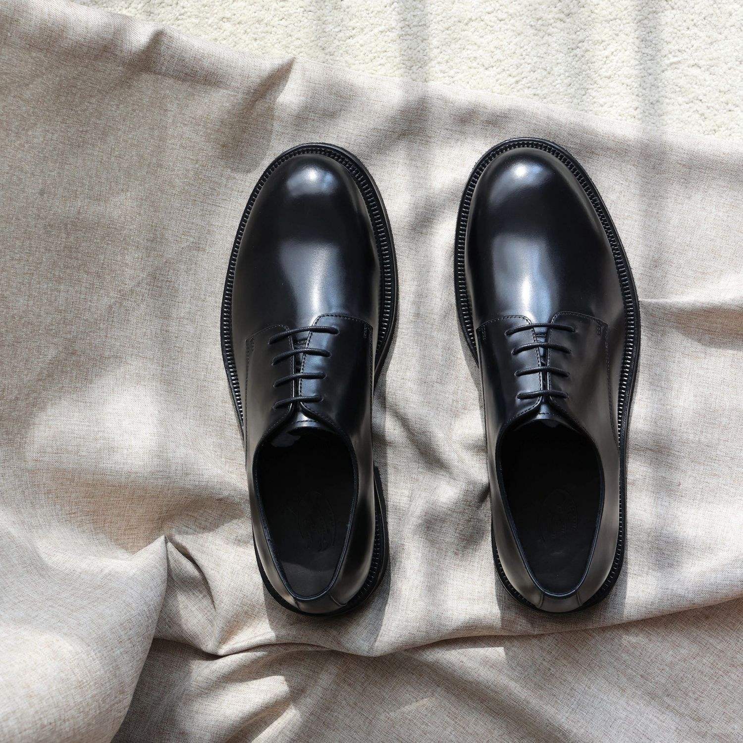 ShoeVault Heren Leren 2025 Nieuwe Formele Zakelijke Woon-werkverkeer Dikke Casual Britse Stijl Zachte Zool Oxford Bruiloft Derby Schoenen_voghion.com