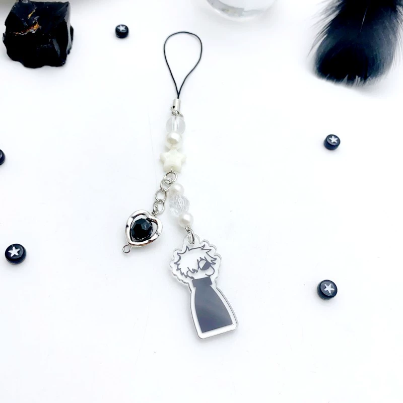Creative keychain, phone case with beads, universal mobile phone