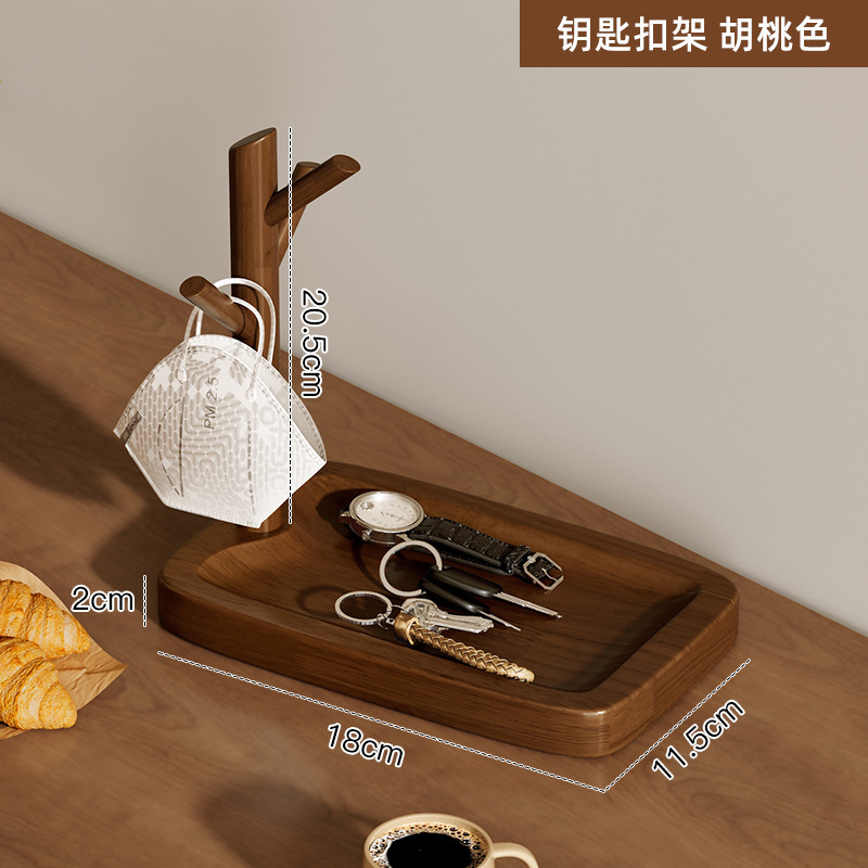 Estante de almacenamiento de tazas de madera maciza, soporte para tazas de té de drenaje al revés, soporte para almacenamiento de tazas de café, adornos de almacenamiento de llaves