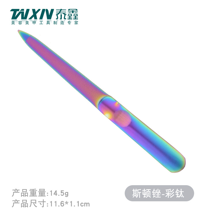 Al por mayor archivo de uñas de doble cara al por mayor archivo de uñas de acero inoxidable de cuatro lados tira de molienda de uñas traje de herramienta de manicura