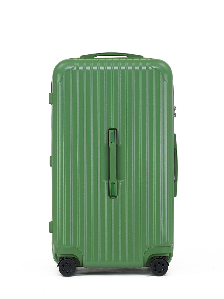 De alta apariencia de gran capacidad engrosada cremallera equipaje carro equipaje de viaje 24 pulgadas 26 pulgadas universal rueda de cuero caso para las mujeres