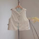 New Chinese Style National Style Vest Women's Young Thin Double-sided Wearing Round Neck Fresh Age-reducing Jacquard Vest Outer Wearing Top