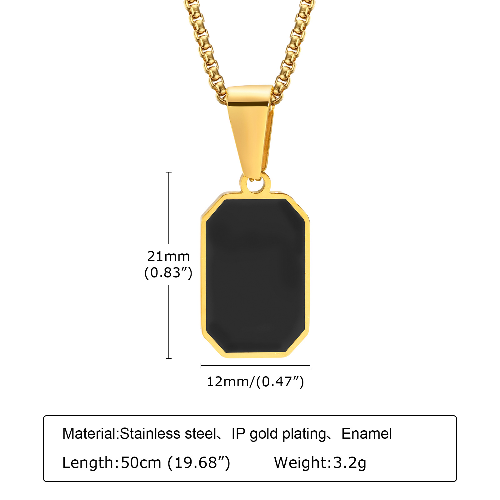 7g Weight Pendant Jewelry Making Type 18K Gold Plated Plating Material 201 Stainless Steel Chain Material 1 Piece Quantity Daily Occasion 201 Stainless Steel Material Geometric Pattern All Seasons Season Unisex Gender Polished Finish Polishing Design Simple Style Style Simple Style Geometric 201 Stainless Steel Polishing 18K Gold Plated Unisex 无