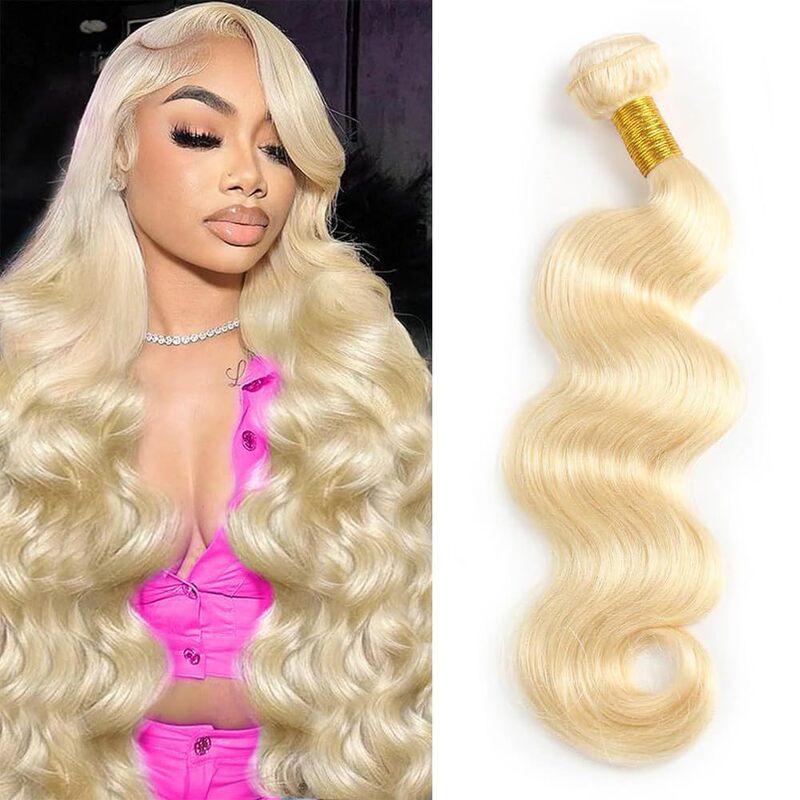 Real Hair 613 Hair Curtain Blonde Hair Bundles Straight Body European and American Wigs Cross-Border Real Hair 613 Hair Curtain Blonde Hair Bundles Straight Body European and American Wigs Cross-Border