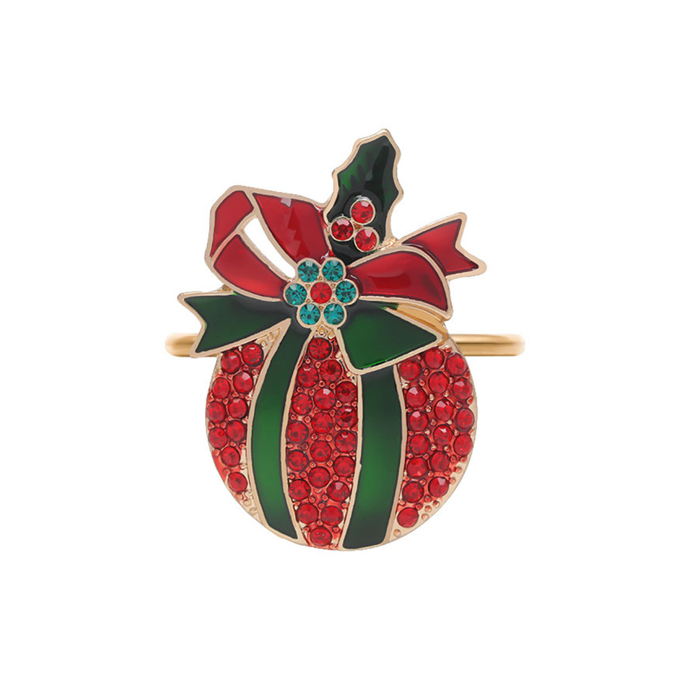Navidad metal servilleta anillo ELK Garland árbol de Navidad copo de nieve servilleta anillo de comercio exterior servilleta hebilla Decoración de mesa