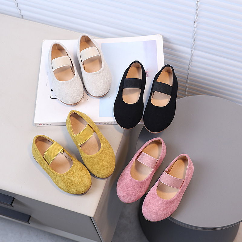 2025春季新款公主风单鞋 优雅风女童绒面时尚百搭舒适小童鞋