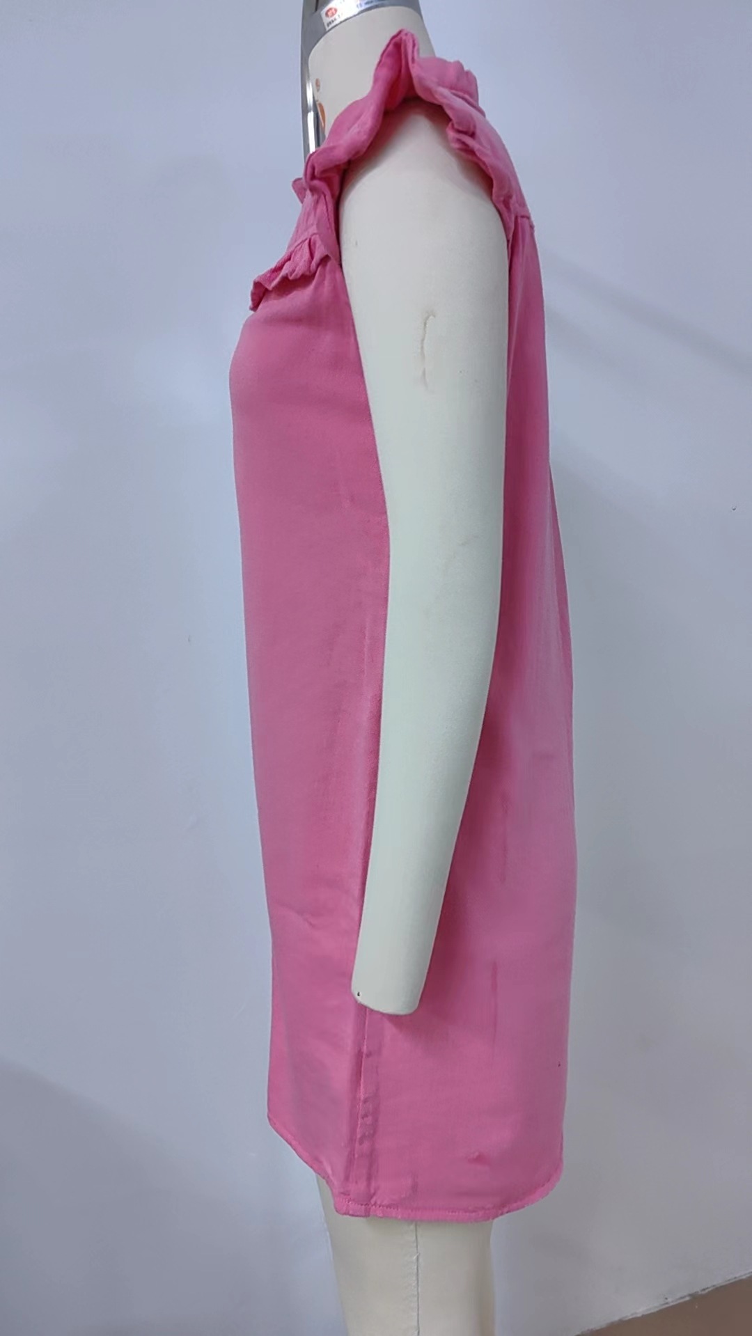 Women Clothing Spring Summer Washed Denim Vest Dress Midi Dress