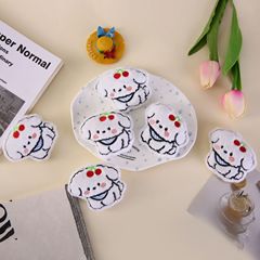 さくらんぼの子犬の漫画のぬいぐるみのDIYの装飾の部品の靴の帽子の服装の補助材料の靴下の包みの装飾