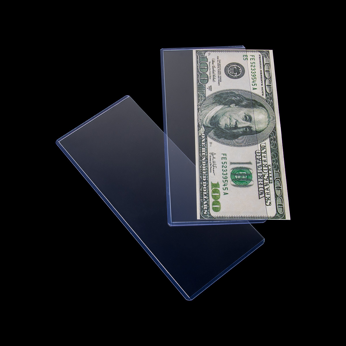 PVC35PT billetes conmemorativos RMB caja transparente de coleccionista de billetes de dólar cubierta protectoras cubierta de tarjetas al por mayor