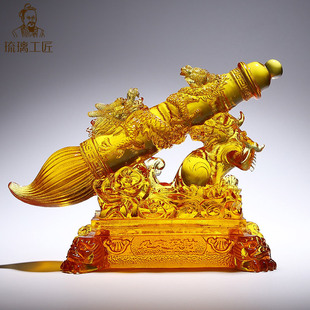 Glass Creative Brush Ornaments, Handicrafts, Ancient Racks, Cultural and Creative Gifts, High-End Office Study Decorations