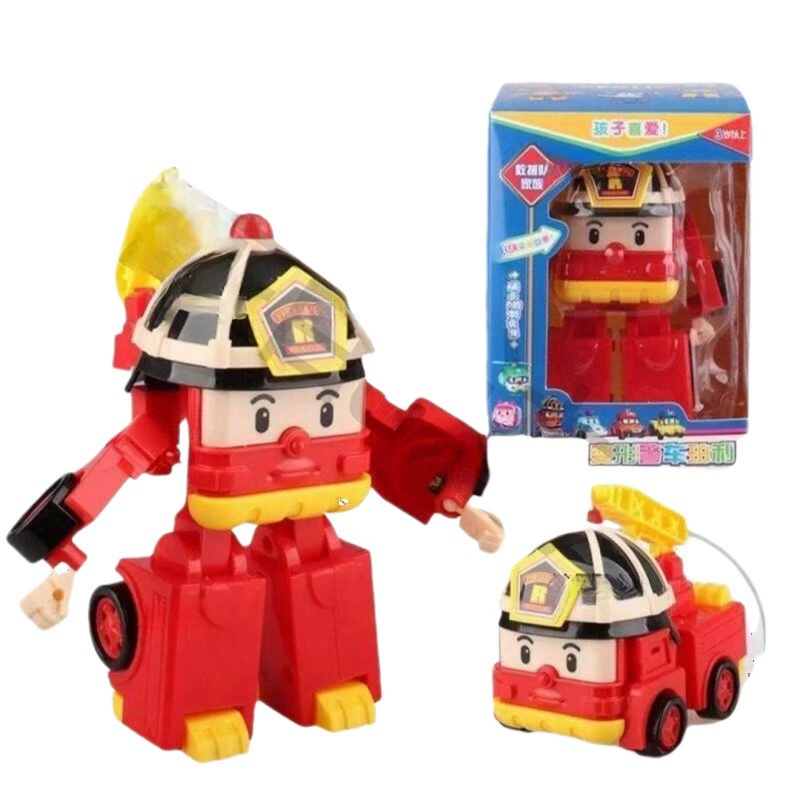 Игрушечная машина, набор, робот, трансформер, пожарная машина