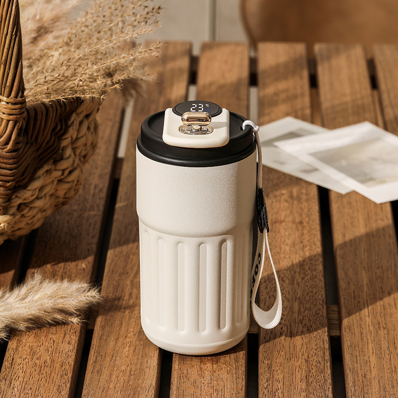 新しいスズランフラワー 316 ステンレス鋼コーヒーカップセラミックライナー断熱カップ大容量高価値ギフトウォーターカップ|undefined