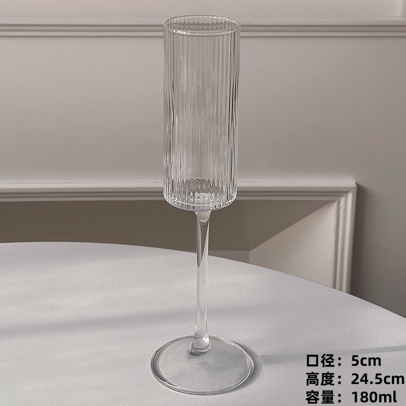 Spring Maple Retro Bubble Wine Cups in Champagne Francés Vaso de vino Vaso de vidrio alto soplado a mano nicho