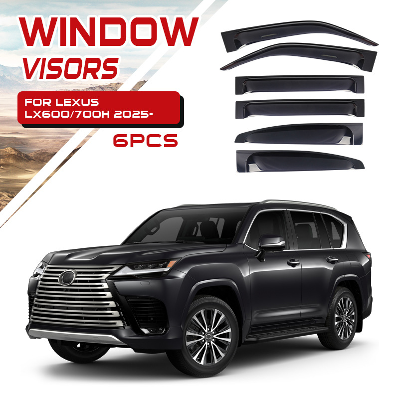 Visera para Ventana de Coche, Protector de Lluvia, Compatible con Lexus LX600 LX700 LX570 GX400 460