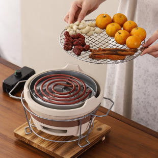 Winter round stove for tea making household full set indoor electric carbon dual-purpose mud stove electric wire home grill grill