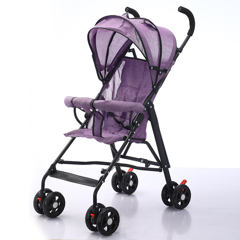 Carrinche de bebés, carro de mango de paraguas, bebé plegable ligero, carro de paraguas portátil, carro de mano de verano, carro de mango de paraguas