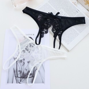 Sexy mesh lace hollow-out open crotch transparent-free sexy underwear ultra-thin women's briefs
