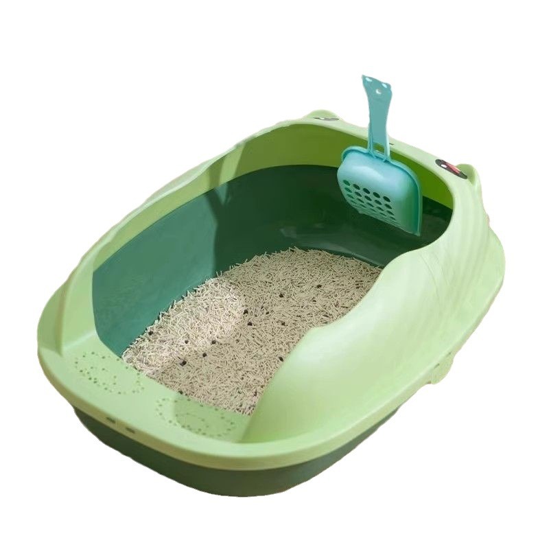 Semi-cerrado abierto lavabo de arena para gatos, lavabo a prueba de salpicaduras para gatos, lavabo para gatos grande, lavabo para gatos pequeño, suministros para gatos.