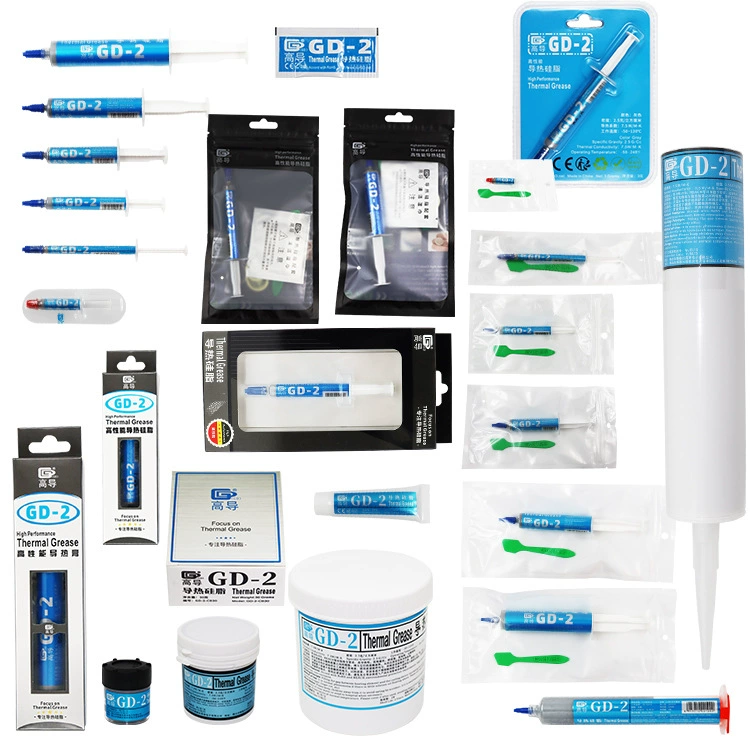 Высокая проводимость GD-2 серый теплопроводящий силиконовый CPU/GPU теплоотвод силиконовая паста игольная труба шланг жесткая труба самозапечатывание мешок консервированный