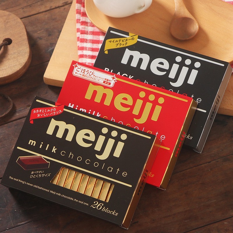 日本进口Meiji明治钢琴牛奶抹茶夹心纯黑巧克力送女朋友礼物零食|undefined