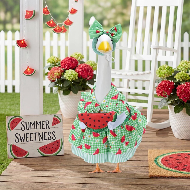 Summer Garden Goose Costumes Are Suitable for Watermelon-Shaped Outfits, Garden Patio Party Decorations, and Do Not Include the Goose Summer Garden Goose Costumes Are Suitable for Watermelon-Shaped Outfits, Garden Patio Party Decorations, and Do Not Include the Goose