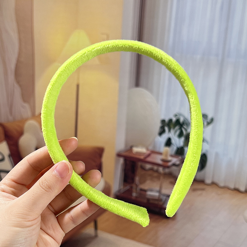 Bandera de cabello diy semiacabado de cabello mujer otoño invierno color caramelo tocado de peluche botón de mano peluche tocado de peluche