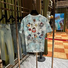 2025夏季轻奢潮牌卡通人物短袖T恤男欧皇潮流老钱风百搭半袖T恤