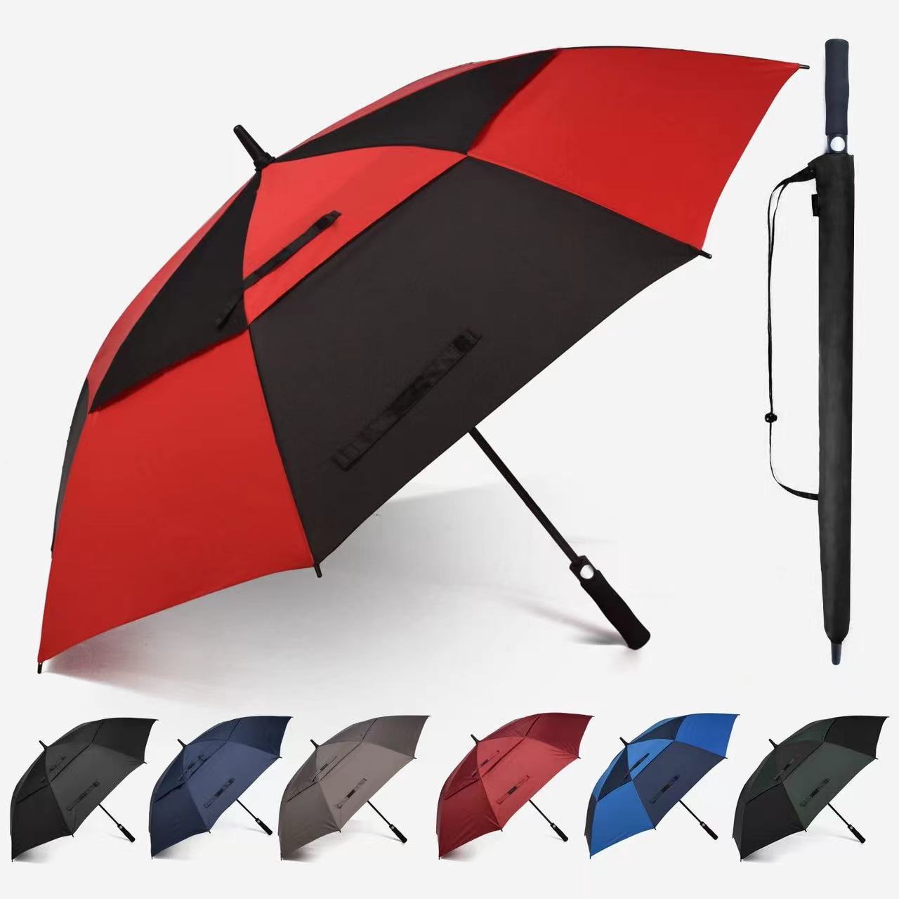 30-inch breathable golf umbrella fake double-layered long-handled umbrella men's large umbrella custom advertising umbrella cross-border car advertising 5