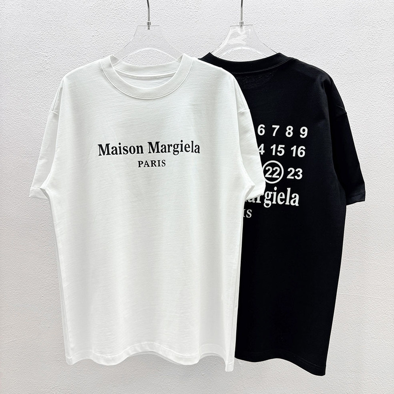 2026 New Cross-Border Margiela Mm6 Double Yarn Cotton Trendy Brand Men's T-Shirt Short Sleeve High Quality in Stock