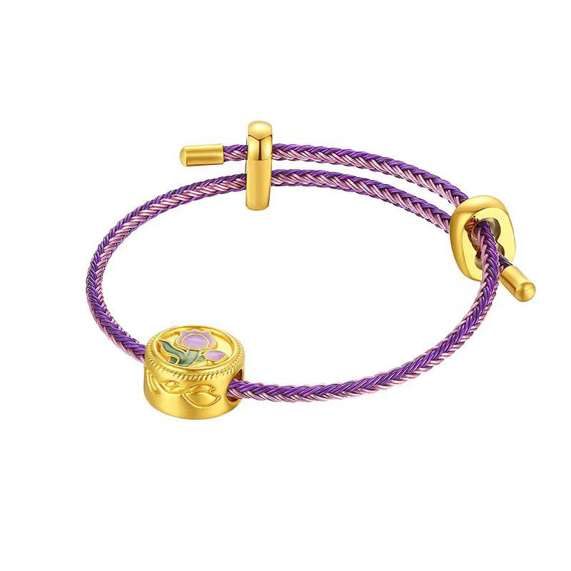 튤립 보라색 와이어 로프 (약 0.5g)