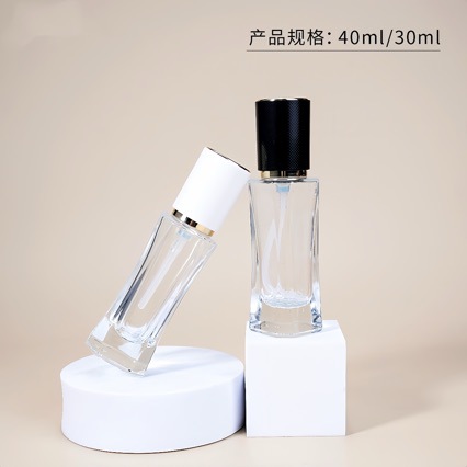 Guangzhou spot al por mayor 30ml nueva botella de base de polvo de cintura pequeña botella de aceite esencial botella de vidrio transparente