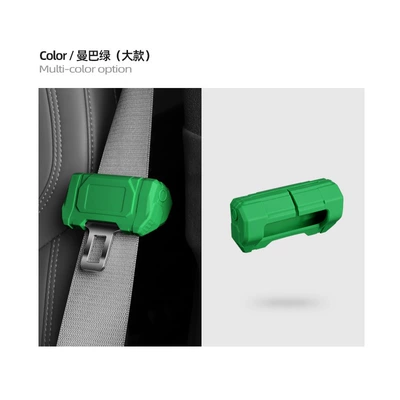 anti-collision silicone interior modification accessories: Other Automotive Interior Supplies - mecha-seat-belt-big-single-mamba-green