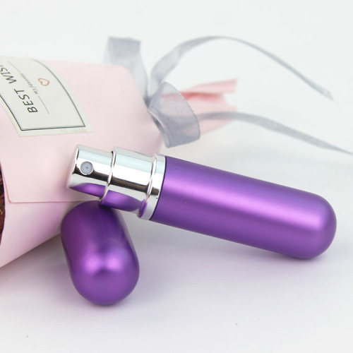 5ml round head scented oil vial mini portable electric aluminum glass perfume sample vial atomizer