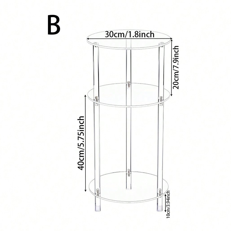 B2, 30*30*70(3단 원형 테이블) 두께 5mm
