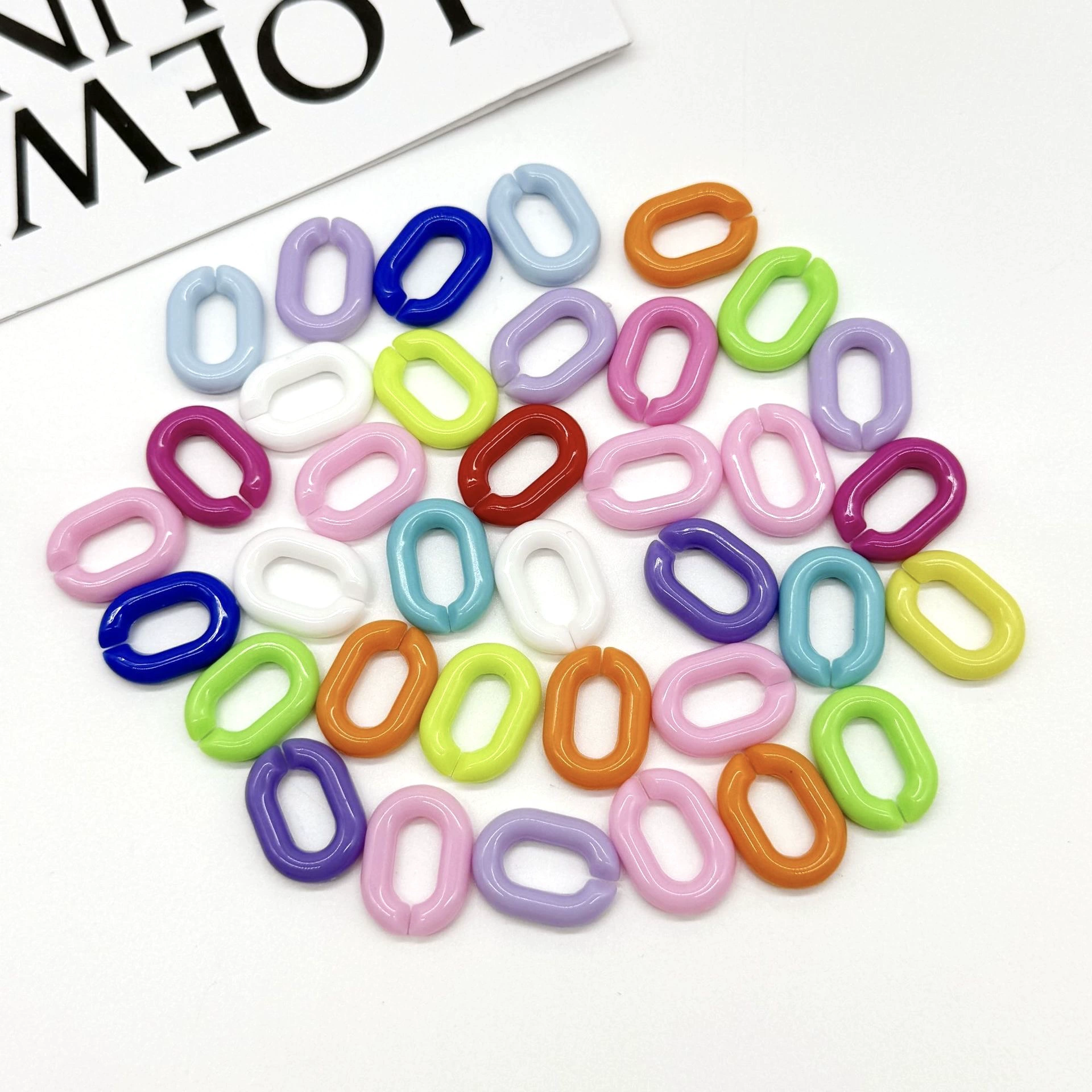 Красочная акриловая U-образная цепочка с пряжкой для сумки, подвеска для мобильного телефона, пряжка для цепочки, DIY ювелирные аксессуары, брелок для ключей, материал сумки